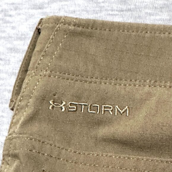 Under Armour Storm Snowboard Pants Womens size 10 (34x27) Winter Brown Loose - Picture 7 of 14